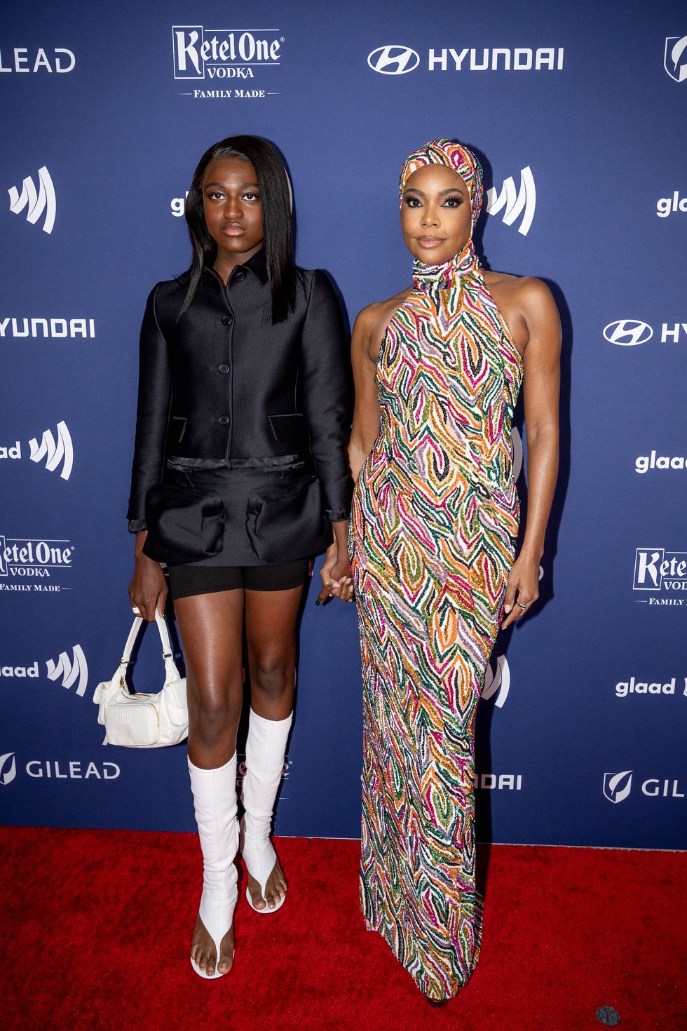 beverly hills, california march 30 l r zaya wade and gabrielle union attend the 34th annual glaad media awards at the beverly hilton on march 30, 2023 in beverly hills, california photo by emma mcintyrewireimage
