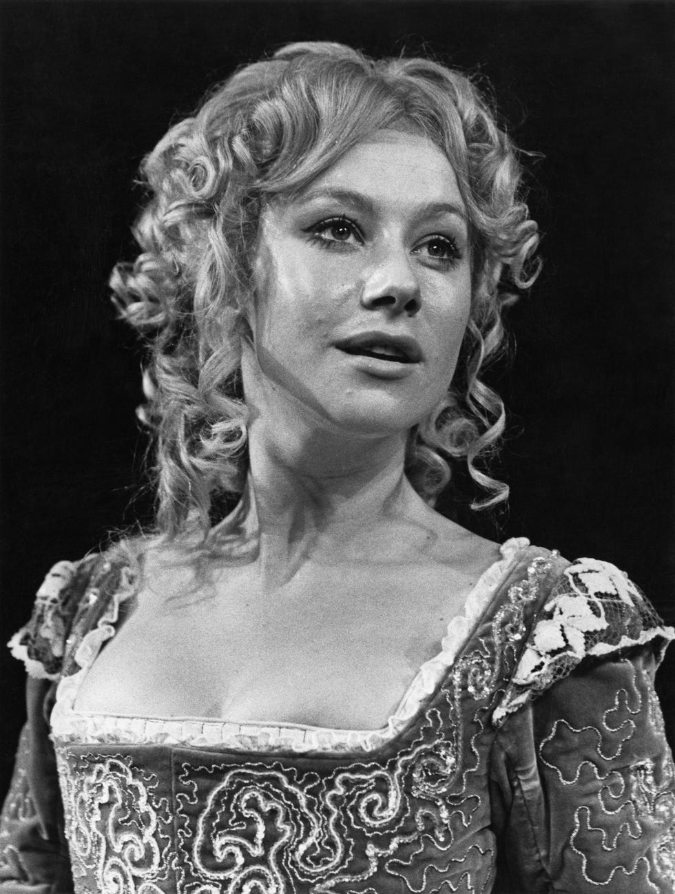 english actress helen mirren in period costume, circa 1969. (photo by david farrell/getty images)