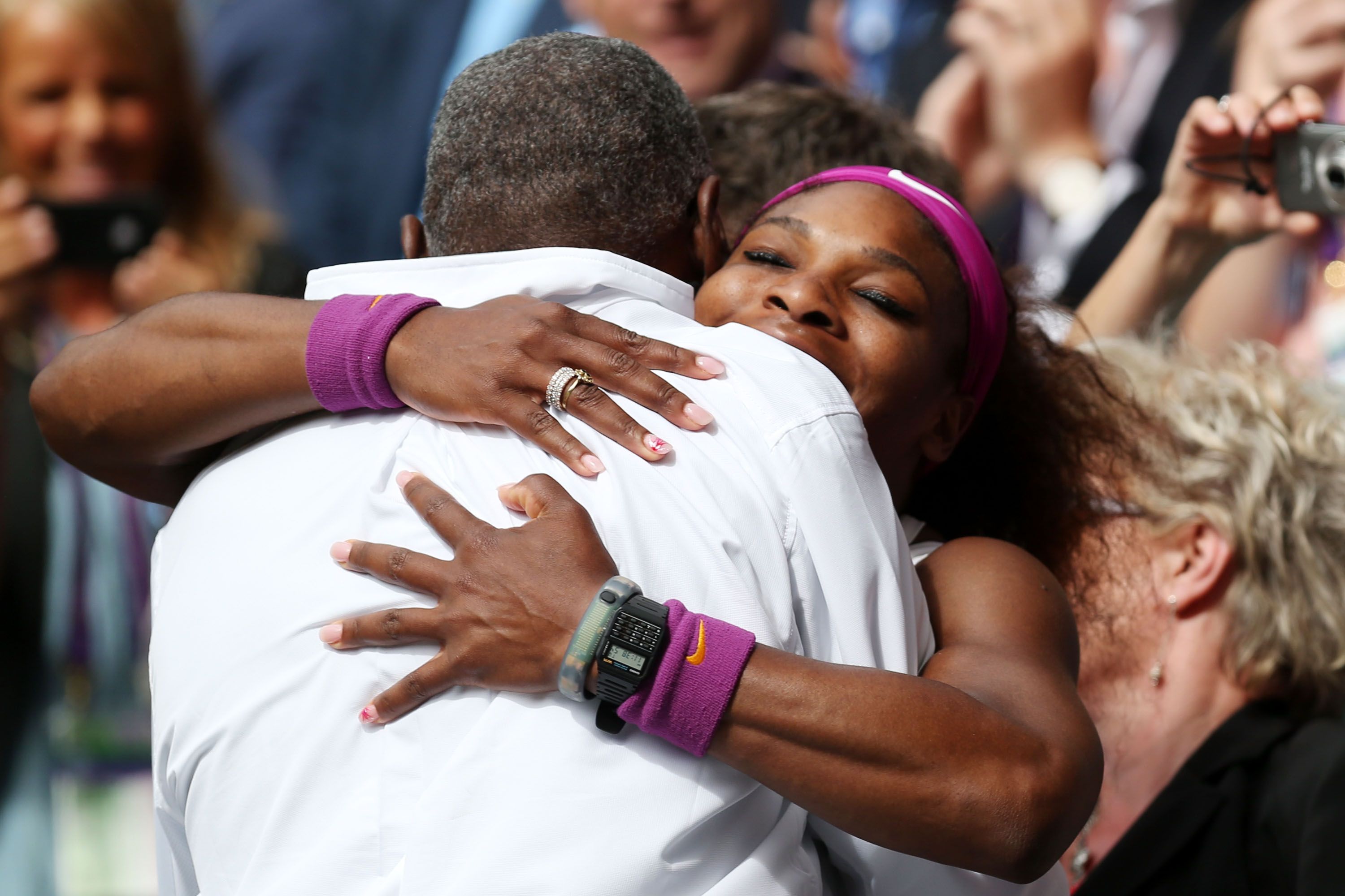 Serena Williams reveals her dad pulled out of walking her down the aisle an  HOUR before her wedding - and told her in a text