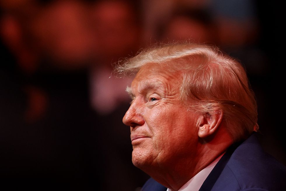 miami, florida april 08 former us president donald trump attends ufc 287 at kaseya center on april 08, 2023 in miami, florida photo by carmen mandatogetty images