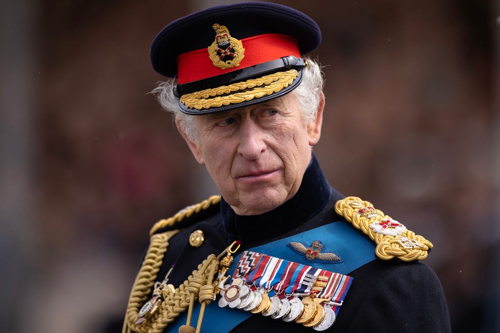 camberley, england april 14 king charles iii inspects the 200th sovereign's parade at royal military academy sandhurst on april 14, 2023 in camberley, england the parade marks the end of 44 weeks of training for 171 officer cadets it is the first time king charles iii has inspected sovereign's parade at sandhurst since becoming monarch photo by dan kitwoodgetty images