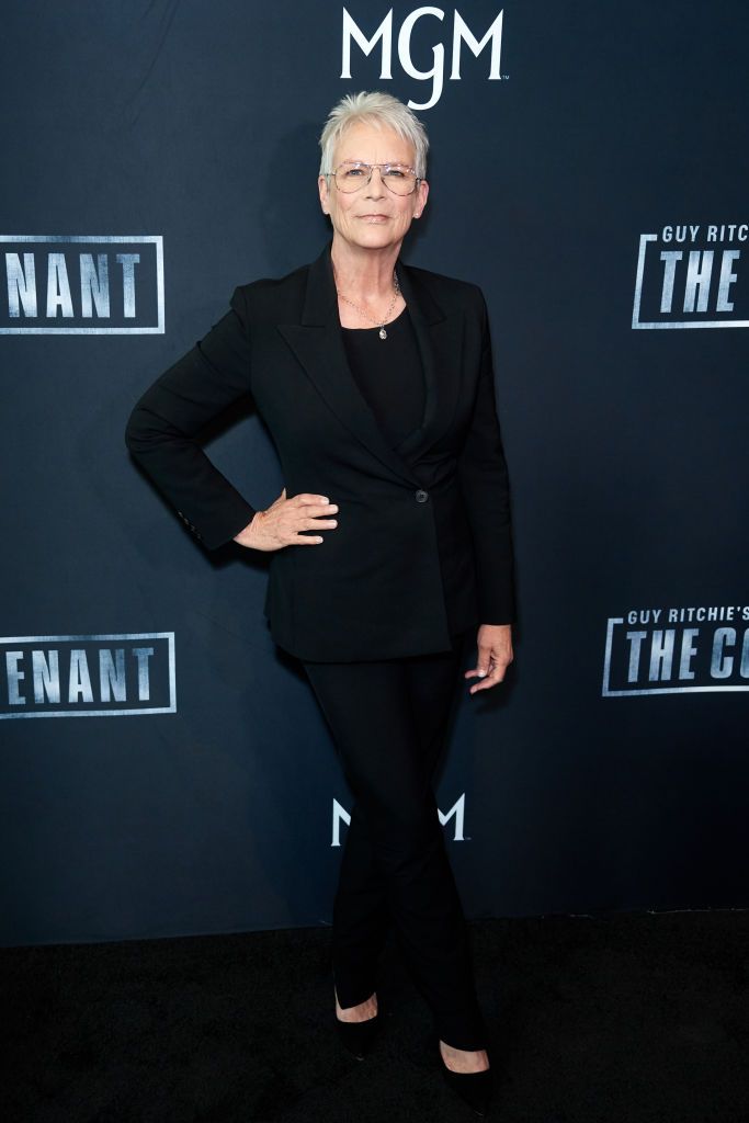 los angeles, california april 17 jamie lee curtis attends the los angeles premiere of mgms guy ritchies the covenant arrivals at directors guild of america on april 17, 2023 in los angeles, california photo by unique nicolewireimage