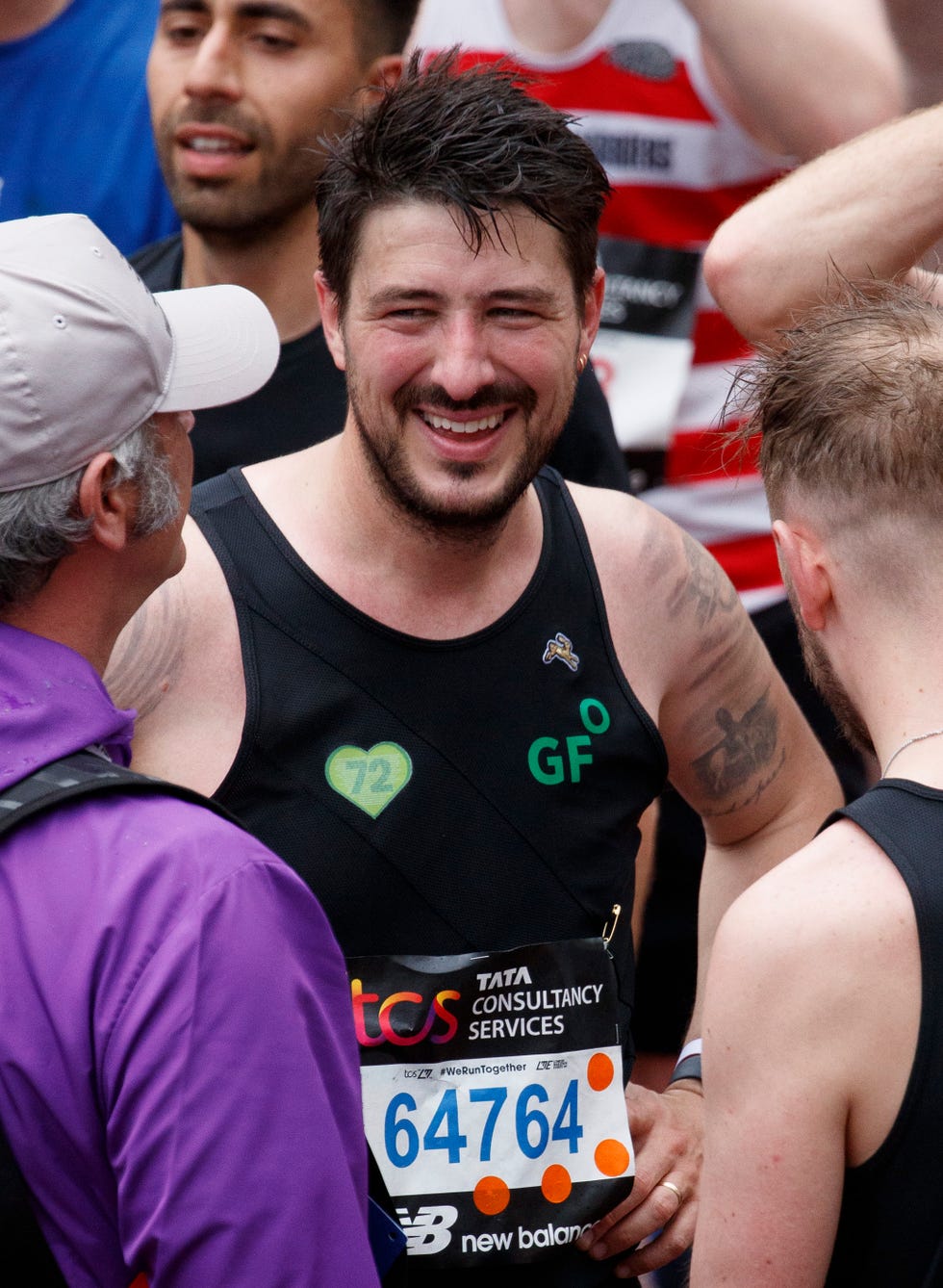2023 TCS London Marathon london, england april 23: marcus mumford takes part in the 2023 tcs london marathon on april 23, 2023 in london, england. (photo by john phillips/getty images)
