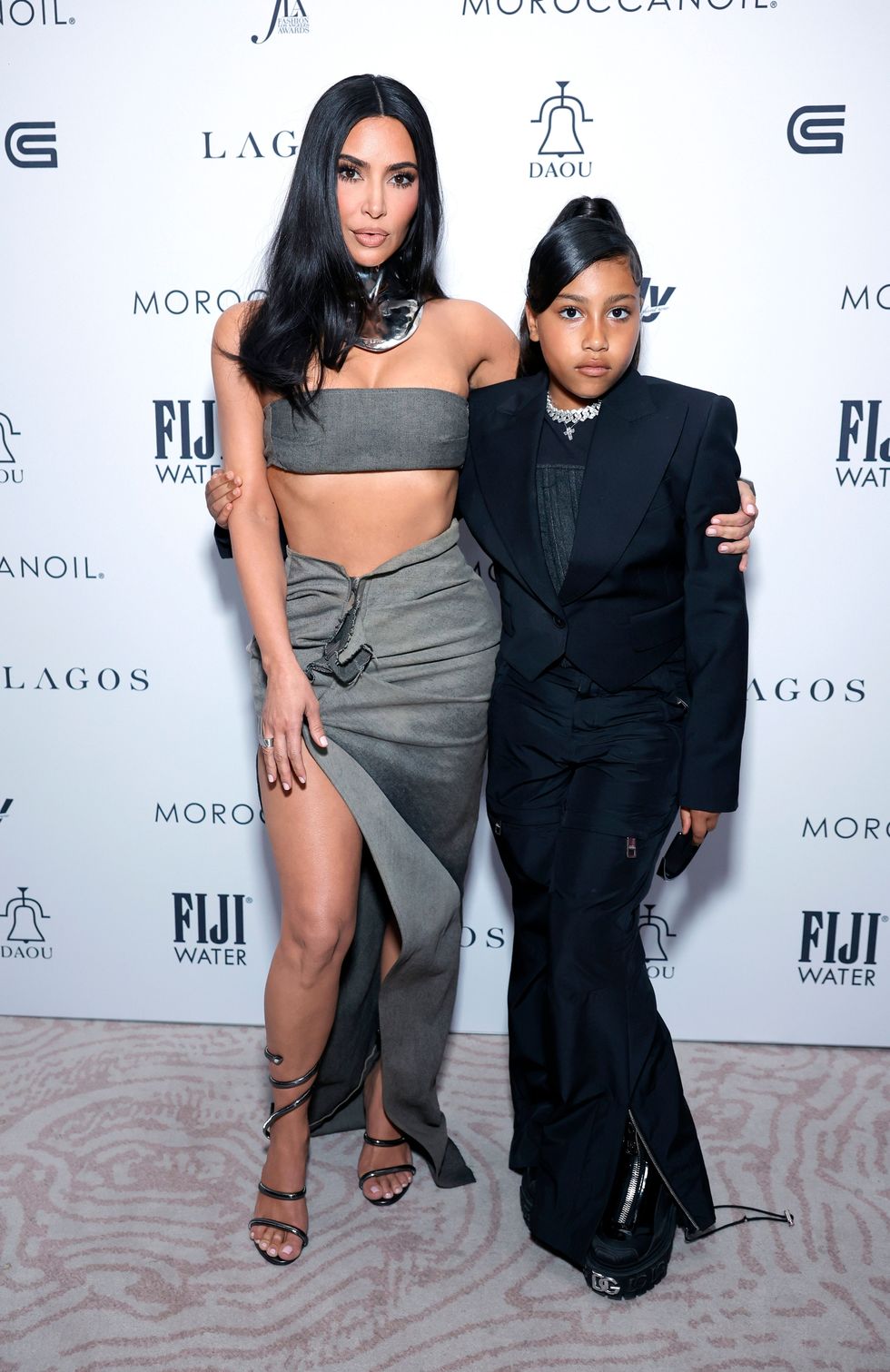 beverly hills, california april 23 l r kim kardashian and north west attend the daily front rows seventh annual fashion los angeles awards at the beverly hills hotel on april 23, 2023 in beverly hills, california photo by stefanie keenangetty images for daily front row