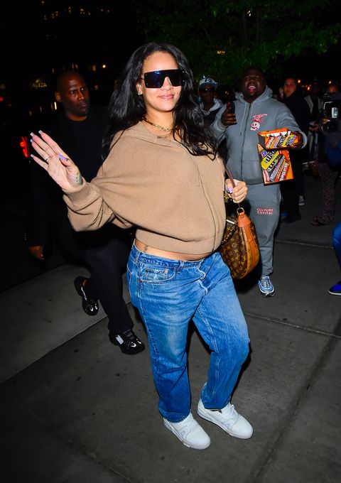new york, new york april 25 rihanna is seen in soho on april 25, 2023 in new york city photo by raymond hallgc images