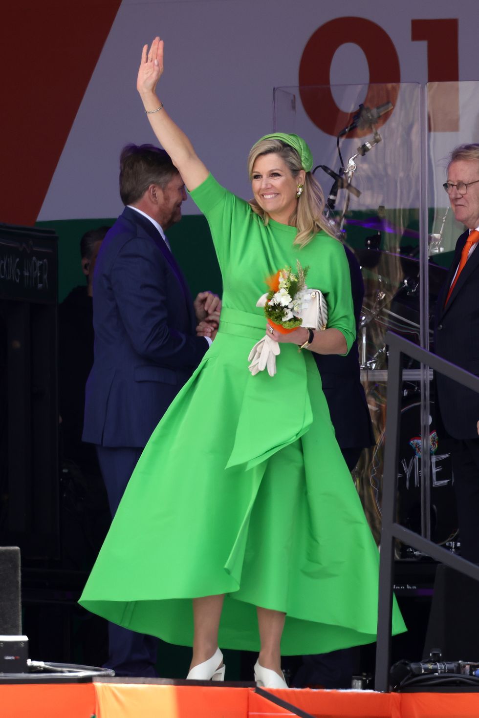 rotterdam, netherlands april 27 queen maxima of the netherlands waves to the crowd during kingsday celebrations on april 27, 2023 in rotterdam, netherlands king willem alexander and his family are celebrating kings day and his tenth anniversary as king of the netherlands in rotterdam photo by andreas rentzgetty images