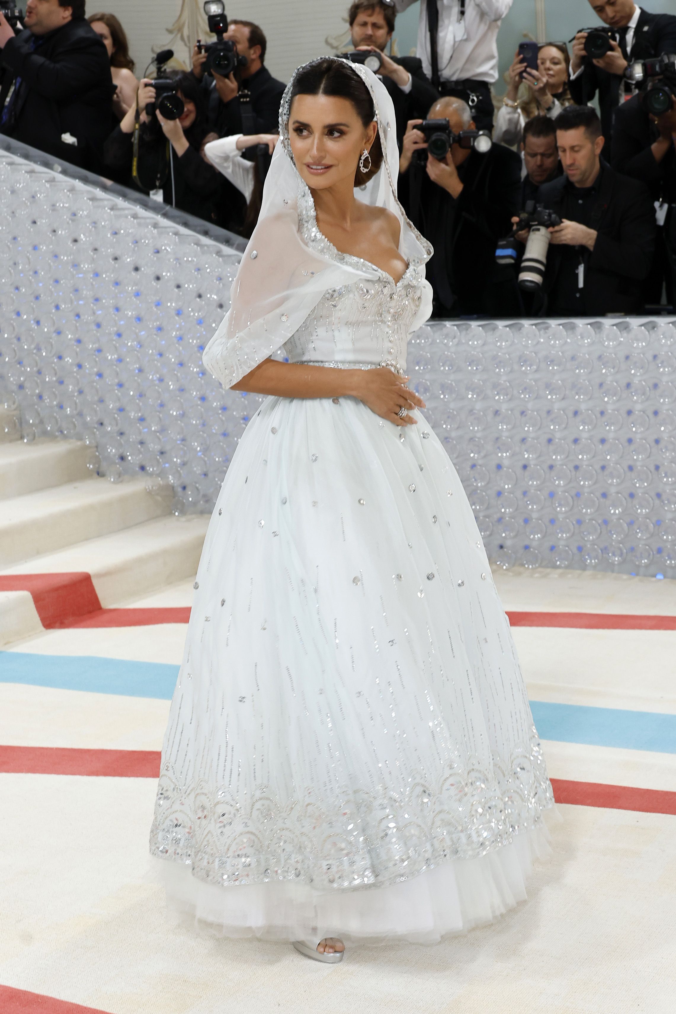 Penélope Cruz Wore a Sheer White Chanel Gown to the 2023 Met Gala