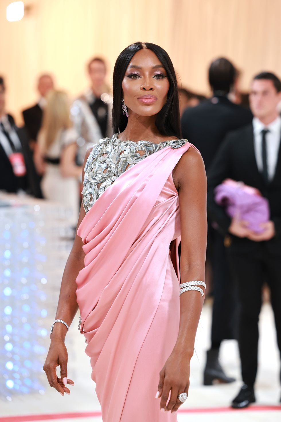 Naomi Campbell Wore a Molten Pink Gown at the 2023 Met Gala