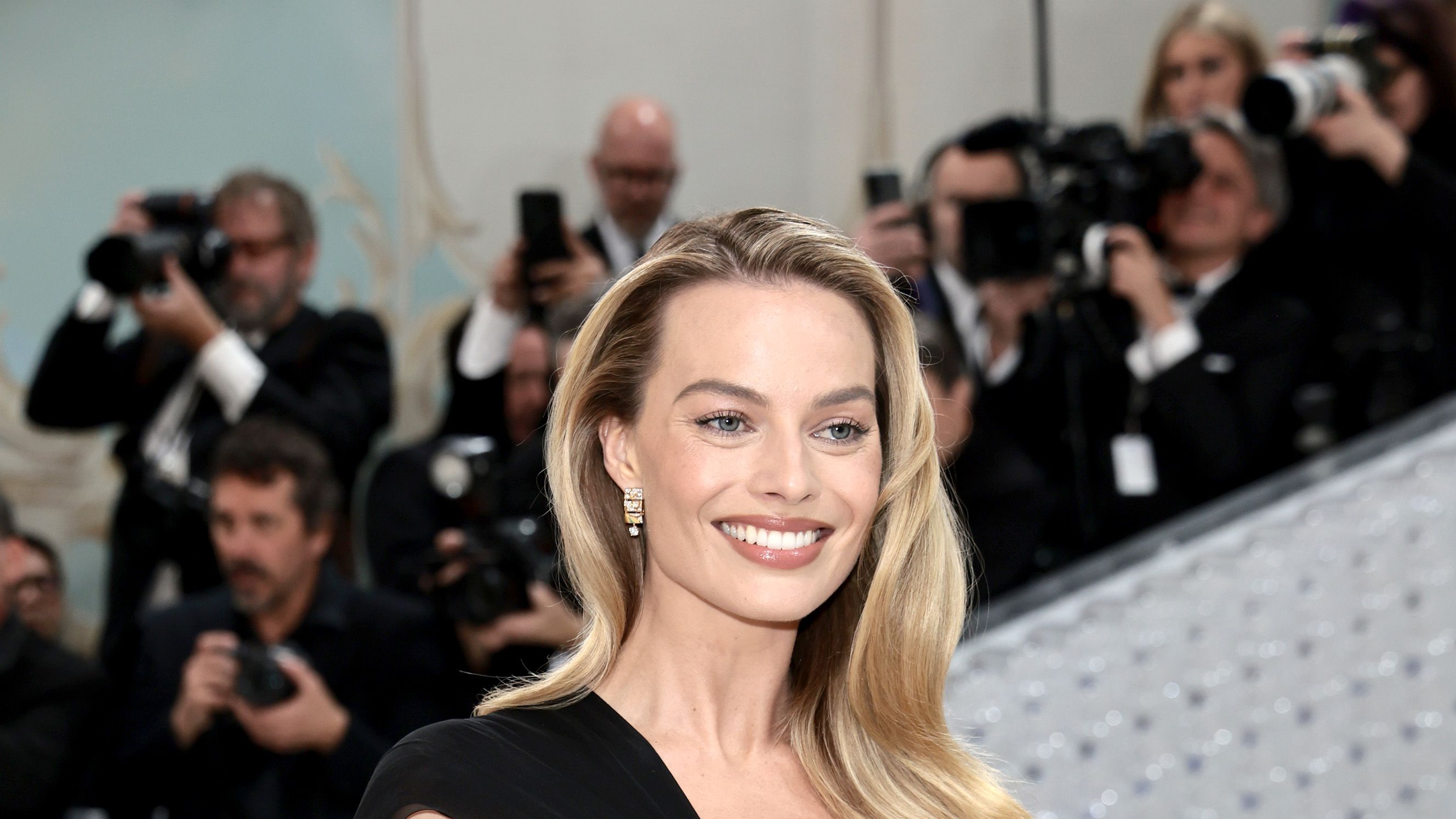 Margot Robbie Wore a Gown with a See-Through Corset to the 2023 Met Gala