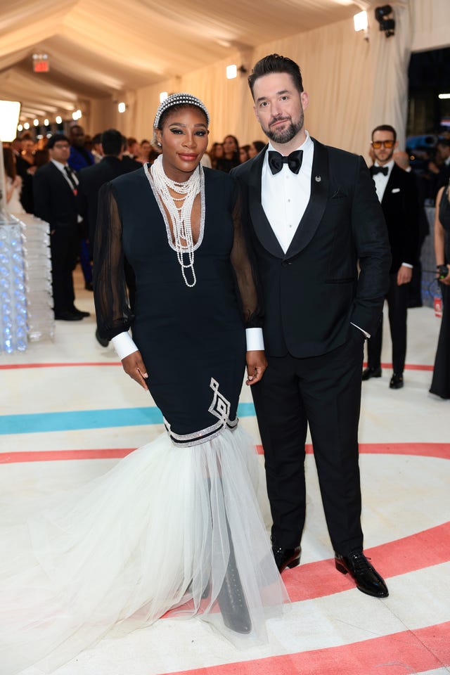 new york, new york may 01 l r serena williams and alexis ohanian attend the 2023 met gala celebrating karl lagerfeld a line of beauty at the metropolitan museum of art on may 01, 2023 in new york city photo by dimitrios kambourisgetty images for the met museumvogue