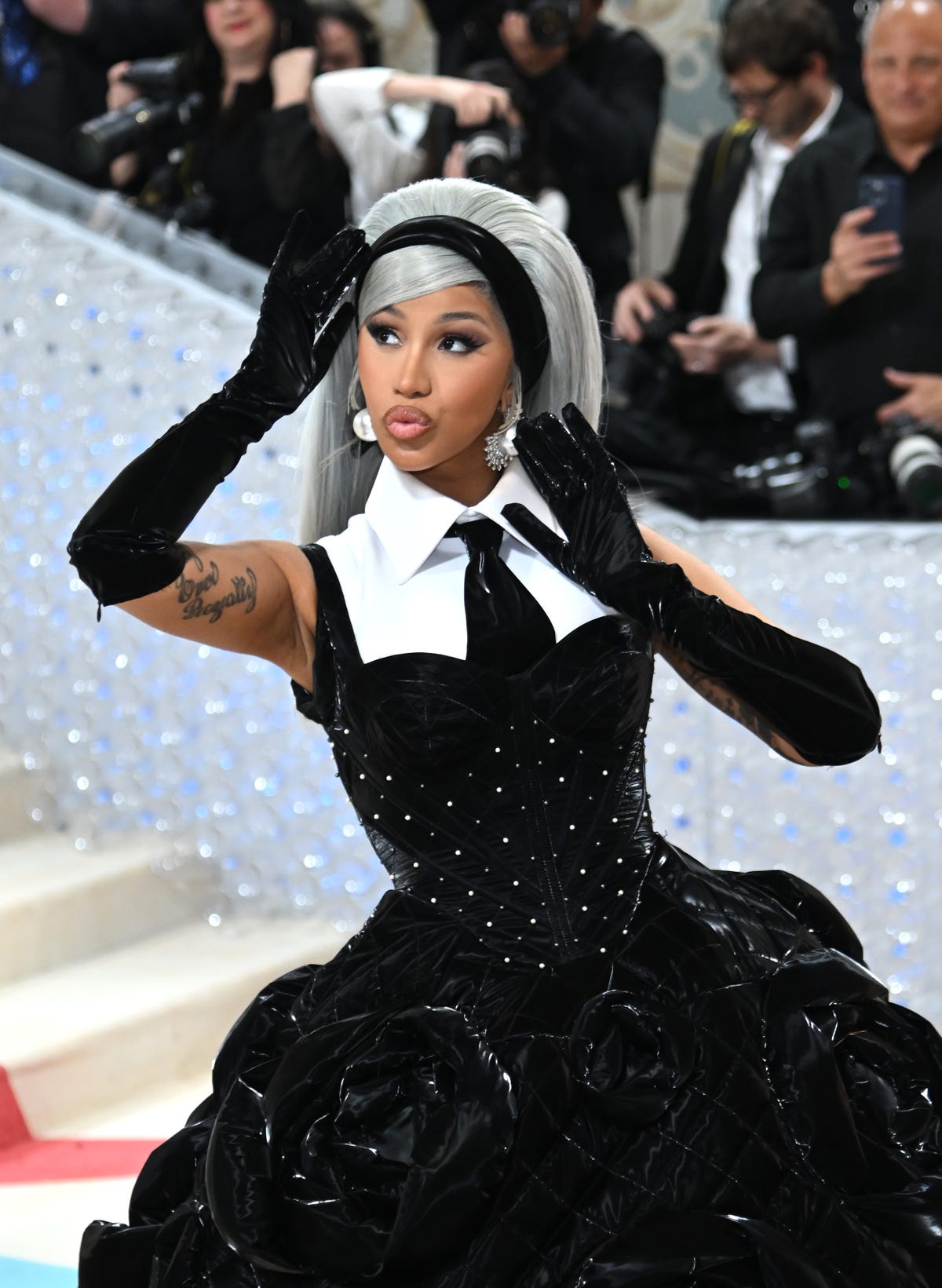 Cardi B's Met Gala 2023 Decoy Outfit Was a Bubblegum Pink Bedazzled Tulle  Gown — See Photos