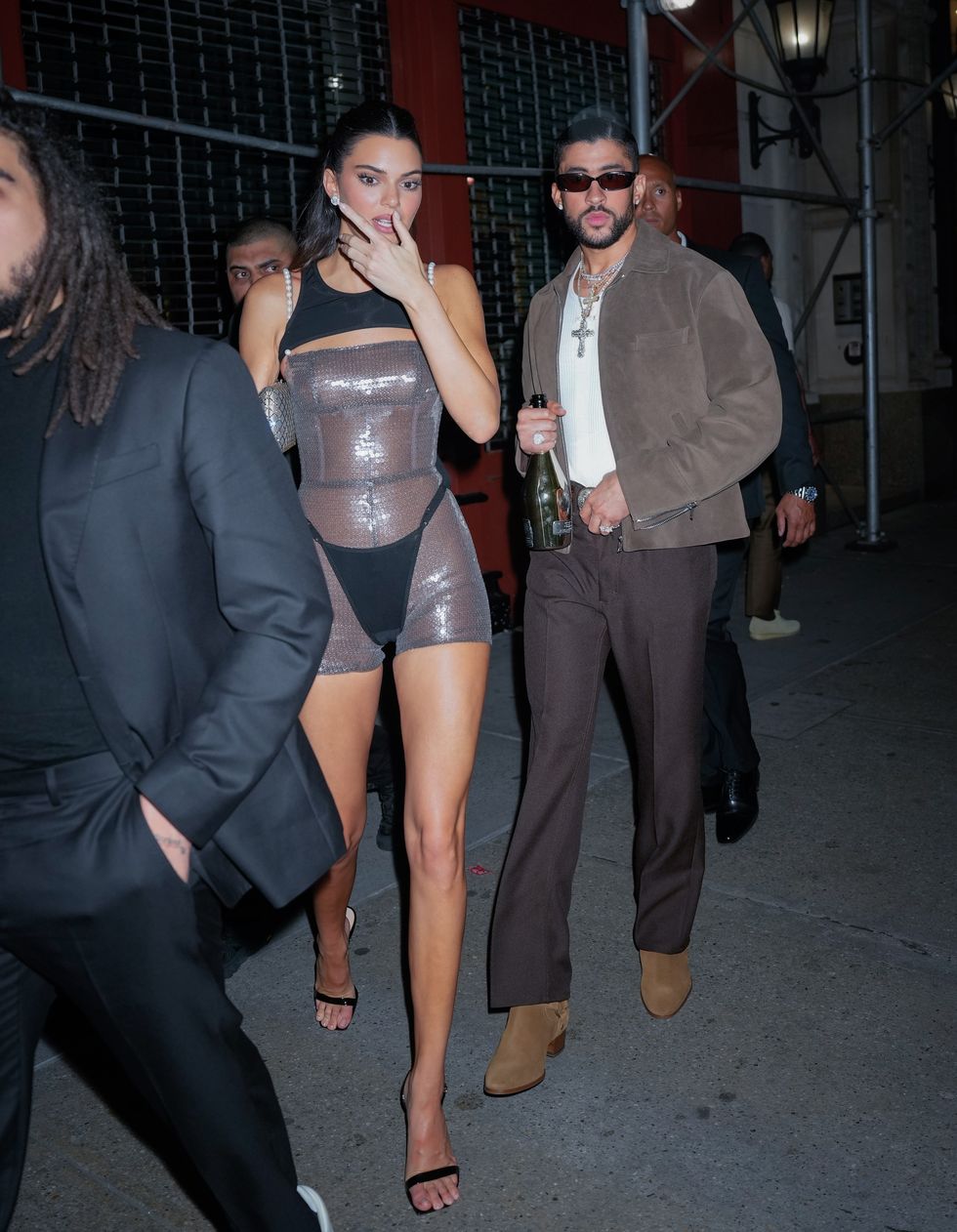See Kendall Jenner and Bad Bunny Coordinate Their Looks In First Public Date