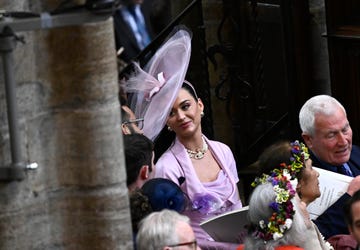 london, england may 06 katy perry during the coronation of king charles iii and queen camilla on may 06, 2023 in london, england the coronation of charles iii and his wife, camilla, as king and queen of the united kingdom of great britain and northern ireland, and the other commonwealth realms takes place at westminster abbey today charles acceded to the throne on 8 september 2022, upon the death of his mother, elizabeth ii photo by gareth cattermolegetty images