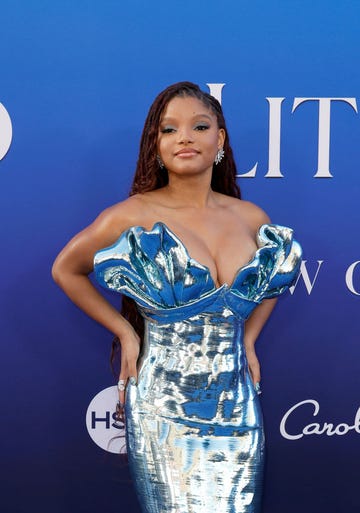 hollywood, california may 08 halle bailey attends the world premiere of disneys the little mermaid on may 08, 2023 in hollywood, california photo by frazer harrisonwireimage