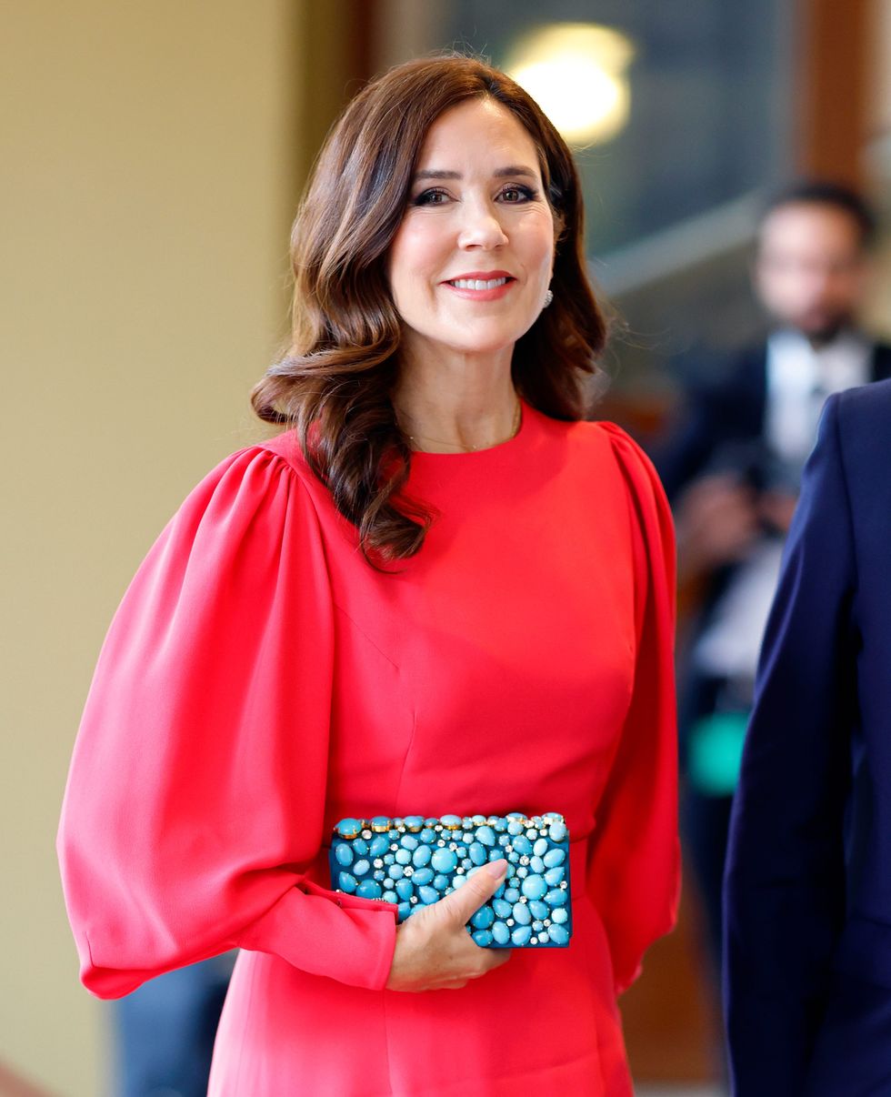 london, united kingdom may 05 embargoed for publication in uk newspapers until 24 hours after create date and time crown princess mary of denmark attends a reception at buckingham palace for overseas guests ahead of the coronation of king charles iii and queen camilla on may 5, 2023 in london, england photo by max mumbyindigogetty images