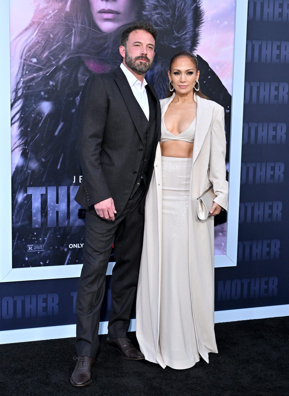 Jennifer Lopez and Ben Affleck Share Kiss at ‘The Mother’ Premiere