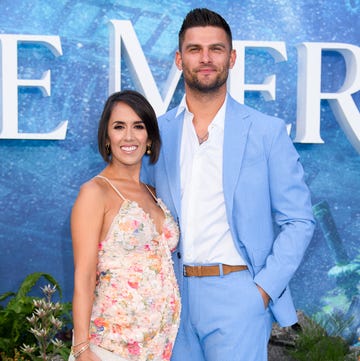 janette manrara and aljaz skorjanec attend the uk premiere of the little mermaid janette manrara and aljaz skorjanec baby nursery reveal