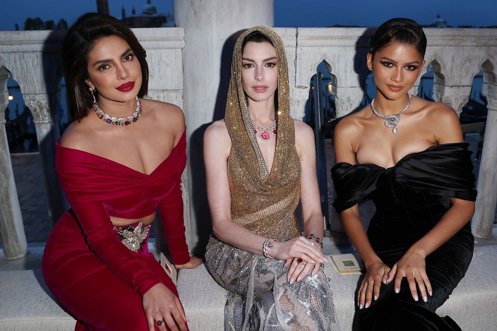 Priyanka Chopra, Zendaya and Anne Hathaway at a Bulgari event
