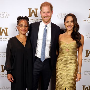 new york, new york may 16 l r doria ragland, prince harry, duke of sussex and meghan, the duchess of sussex attend the ms foundation women of vision awards celebrating generations of progress power at ziegfeld ballroom on may 16, 2023 in new york city photo by kevin mazurgetty images ms foundation for women