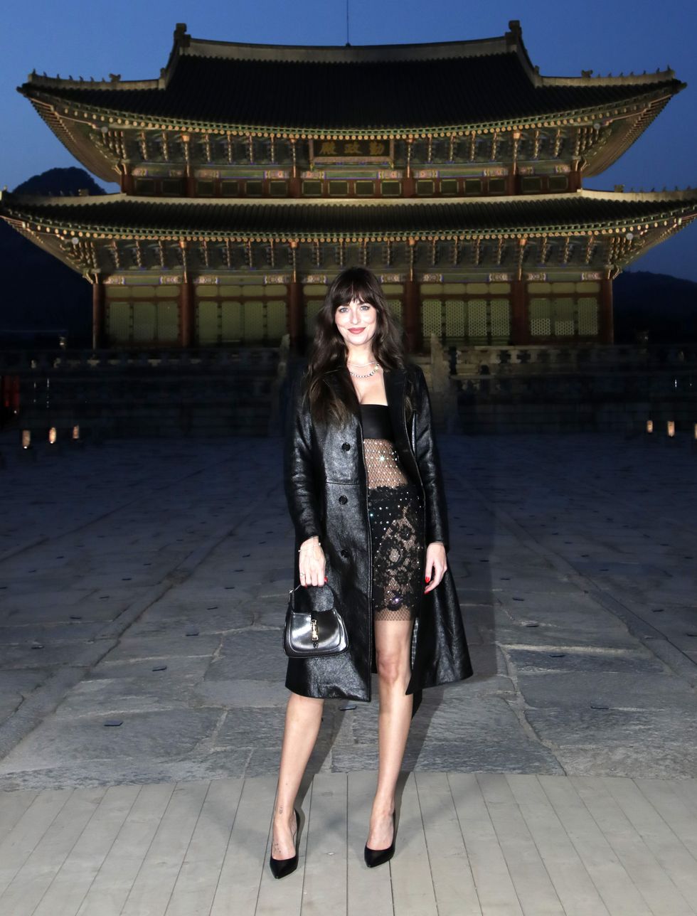 seoul, south korea may 16 dakota johnson attends the gucci seoul cruise 2024 fashion show at gyeongbokgung palace on may 16, 2023 in seoul, south korea photo by han myung gugetty images for gucci