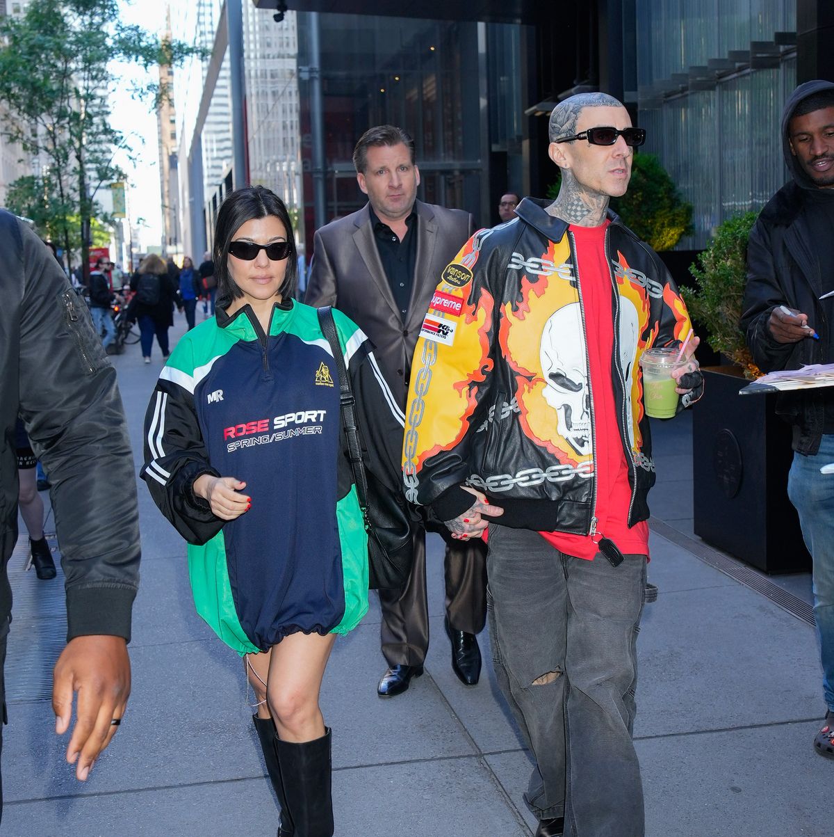 See Kardashian Step Out in an Oversized Windbreaker—and Pants