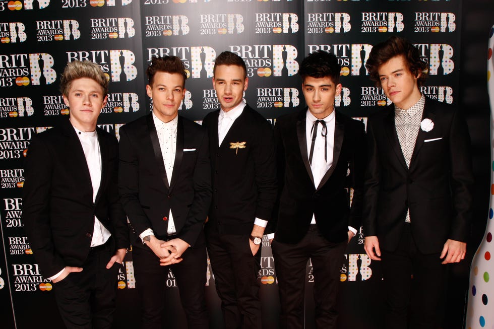 london, england february 20 one direction attend the brit awards 2013 at the o2, on february 20, 2013 in london, england l r niall horan, louis tomlinson, liam payne, zayn malik, harry styles photo by jm enternationalredferns