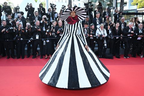 cannes, france may 27 ikram abdi attends the elemental screening and closing ceremony red carpet during the 76th annual cannes film festival at palais des festivals on may 27, 2023 in cannes, france photo by stephane cardinale corbiscorbis via getty images