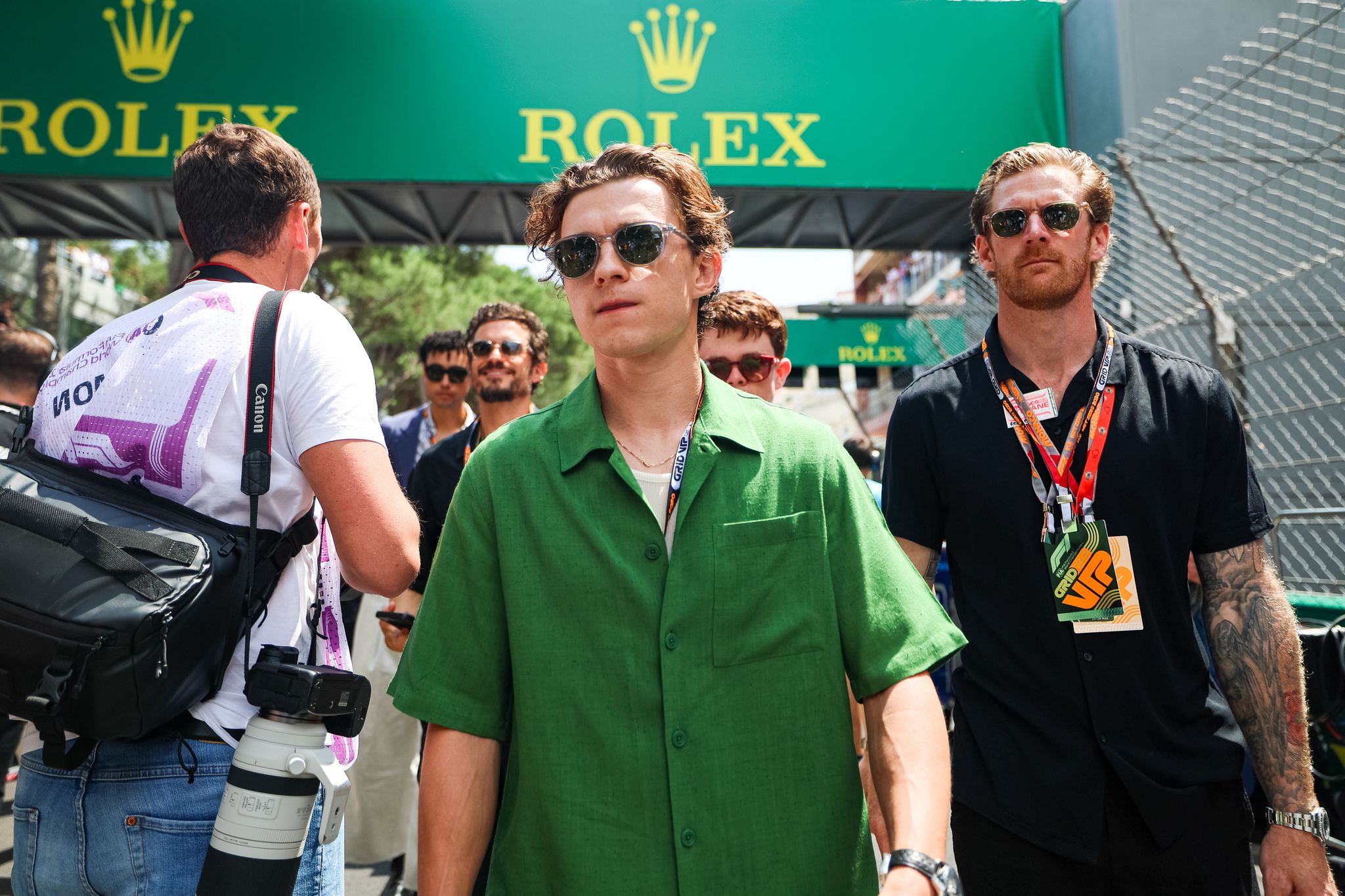 monte carlo, monaco may 28 actor tom holland walking the monaco grid during the f1 grand prix of monaco at circuit de monaco on may 28, 2023 in monte carlo, monaco photo by kym illmangetty images