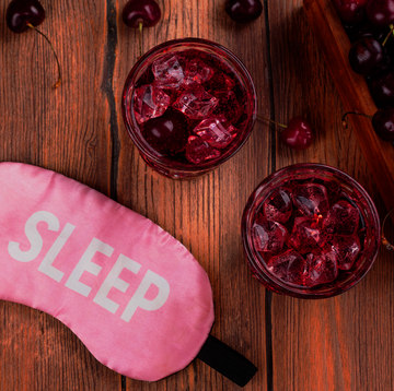sleep mask and cherry juice