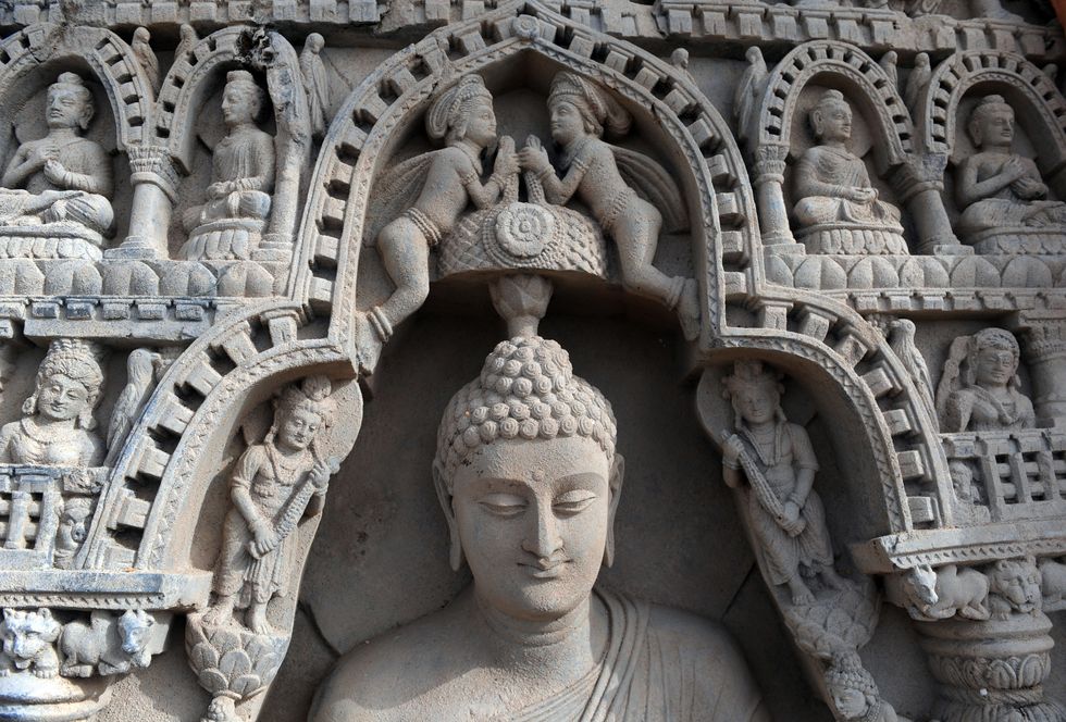 Stone carving, Sculpture, Carving, Hindu temple, Historic site, Statue, Relief, Ancient history, Temple, Art, 