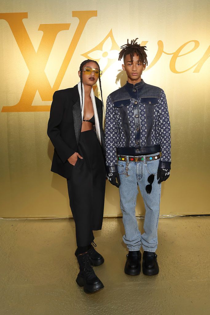 paris, france june 20 l r willow smith and jaden smith attend the louis vuitton menswear springsummer 2024 show as part of paris fashion week on june 20, 2023 in paris, france photo by victor boykogetty images for louis vuitton