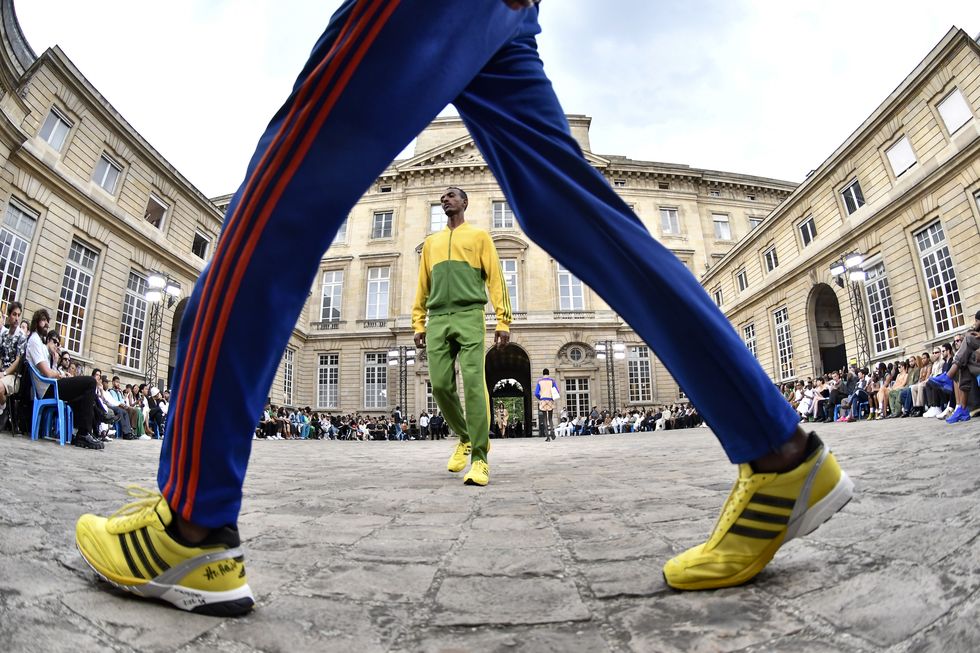 paris, france june 21 a model walks the runway during the wales bonner ready to wear springsummer 2024 fashion show as part of the paris men fashion week on june 21, 2023 in paris, france photo by victor virgilegamma rapho via getty images
