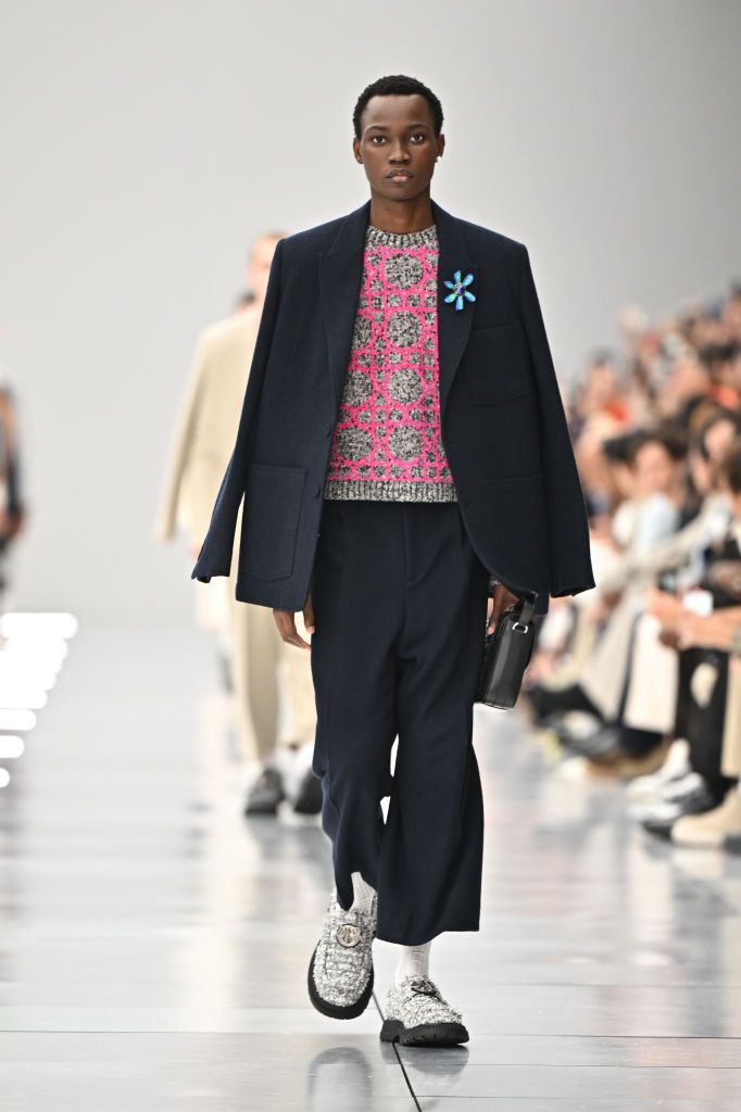 paris, france june 23 editorial use only for non editorial use please seek approval from fashion house a model walks the runway during the dior homme menswear springsummer 2024 show as part of paris fashion week on june 23, 2023 in paris, france photo by stephane cardinale corbiscorbis via getty images