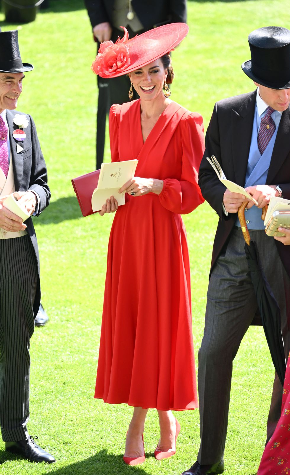 Kate Middleton Wears Red Dress and Hat for First Royal Ascot as Princess