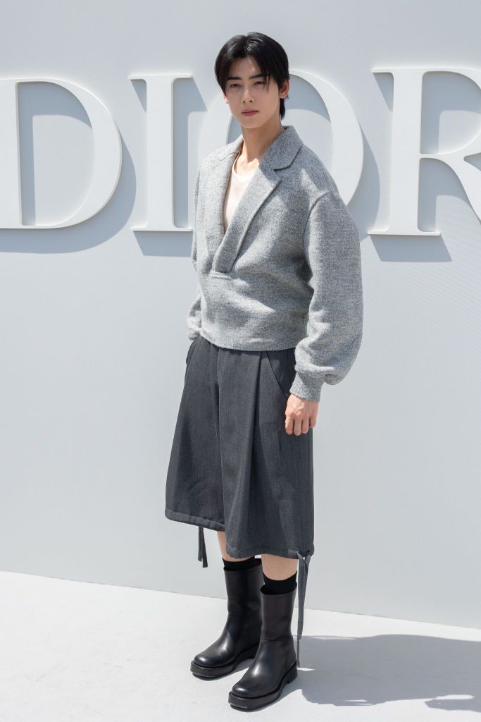 paris, france june 23 editorial use only for non editorial use please seek approval from fashion house cha eun woo attends the dior homme menswear springsummer 2024 show as part of paris fashion week on june 23, 2023 in paris, france photo by marc piaseckiwireimage