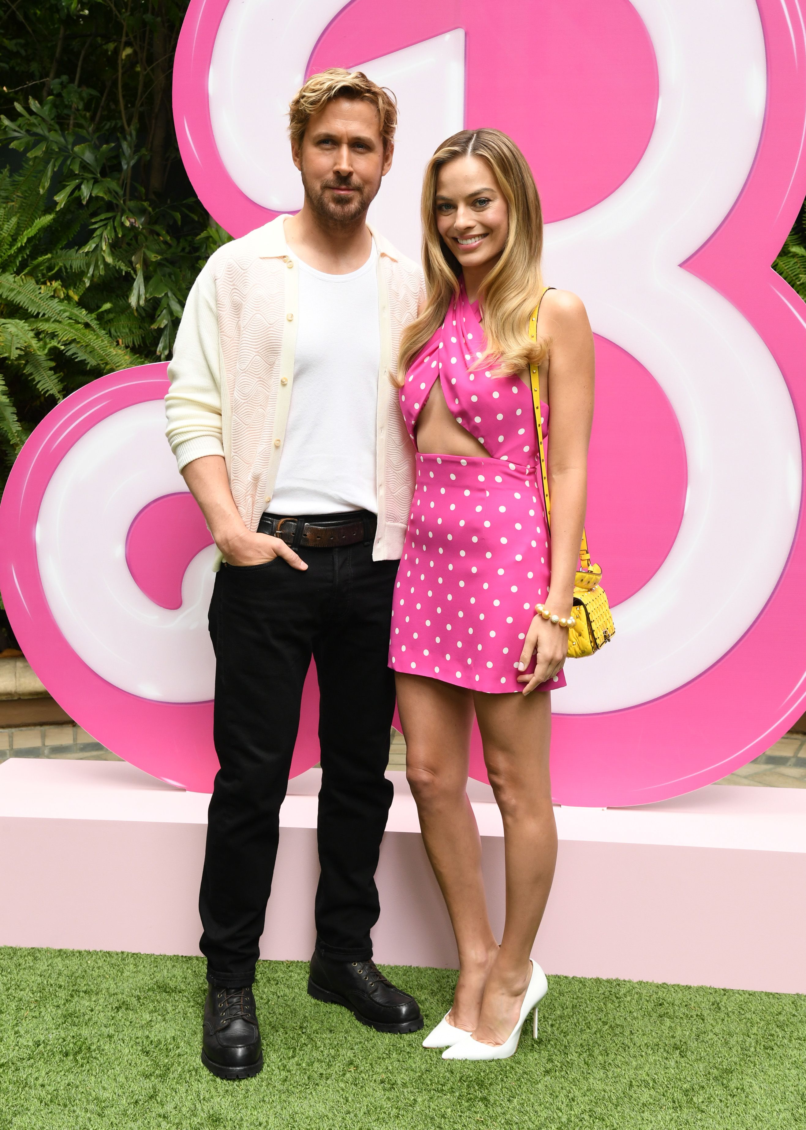 Margot Robbie Embodies Barbie in a Pink Polka-Dot Minidress