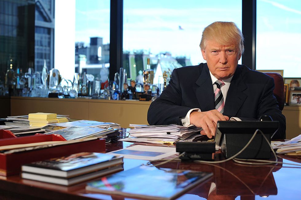 Donald Trump in his Trump Tower office​