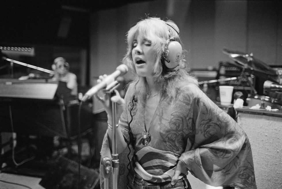 new haven, usa 1st october singer stevie nicks of british american rock band fleetwood mac in a recording studio in new haven, connecticut, usa, october 1975 photo by fin costelloredfernsgetty images
