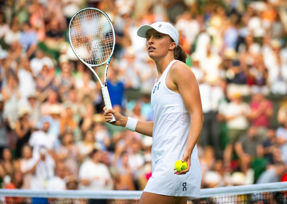 london, england july 07: iga swiatek of poland after defeating petra martic of croatia in the third round during day five of the championships wimbledon 2023 at all england lawn tennis and croquet club on july 07, 2023 in london, england (photo by robert prange/getty images)
