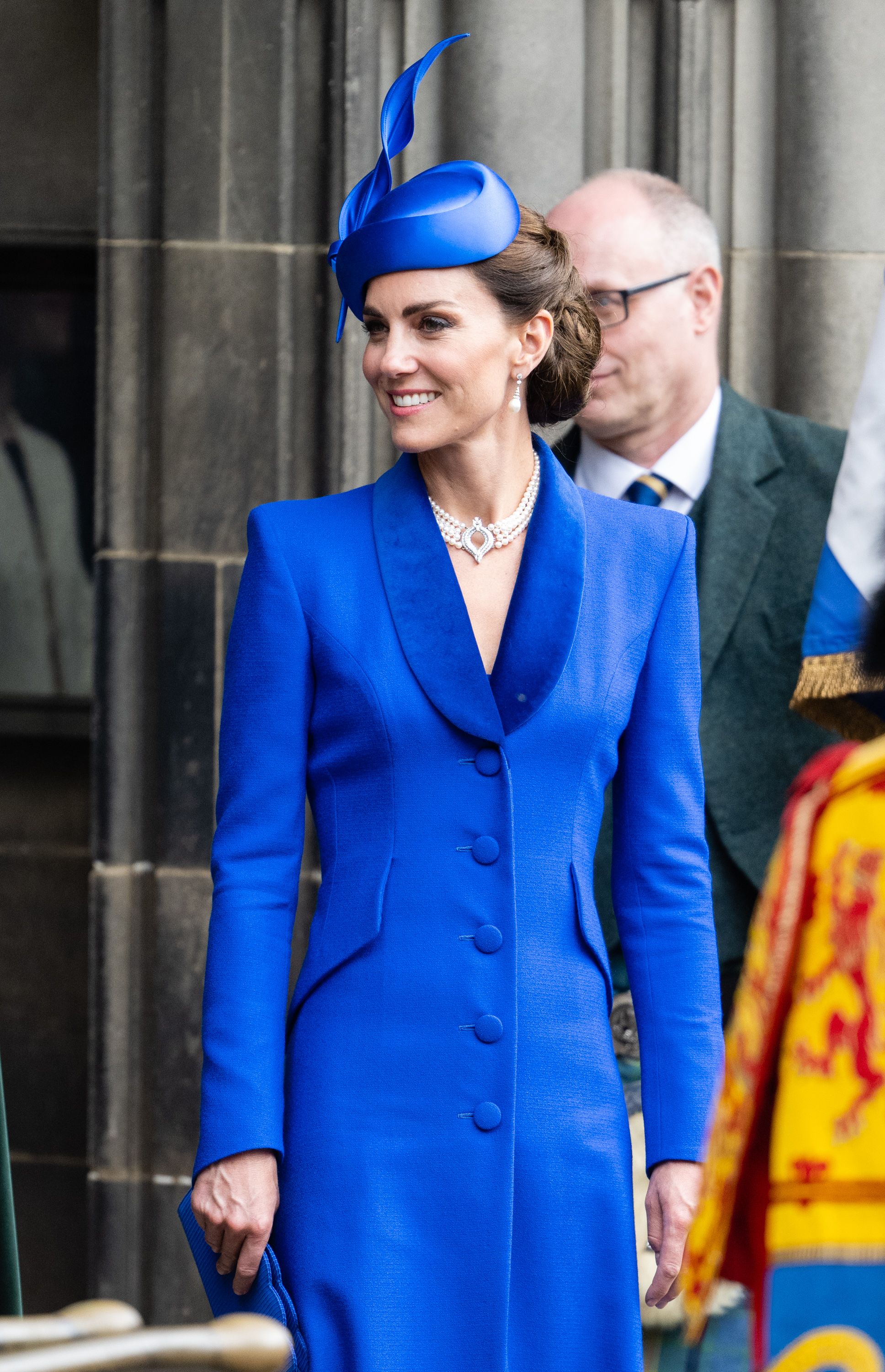 Kate Middleton Rewears a Blue Coat Dress for King's Scottish Coronation