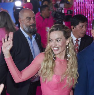 naucalpan de juarez, mexico july 6 margot robbie attends during the pink carpet for barbie movie premiere, at plaza parque toreo on july 6, 2023 in naucalpan de juarez, mexico photo by jaime nogalesmedios y mediagetty images