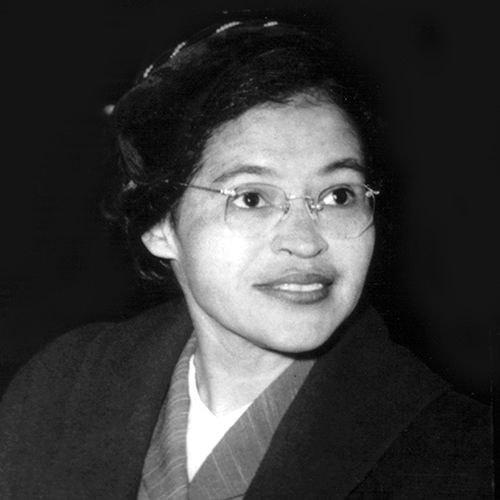 black and white image of rosa parks