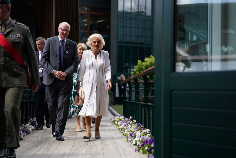 queen camilla attends wimbledon