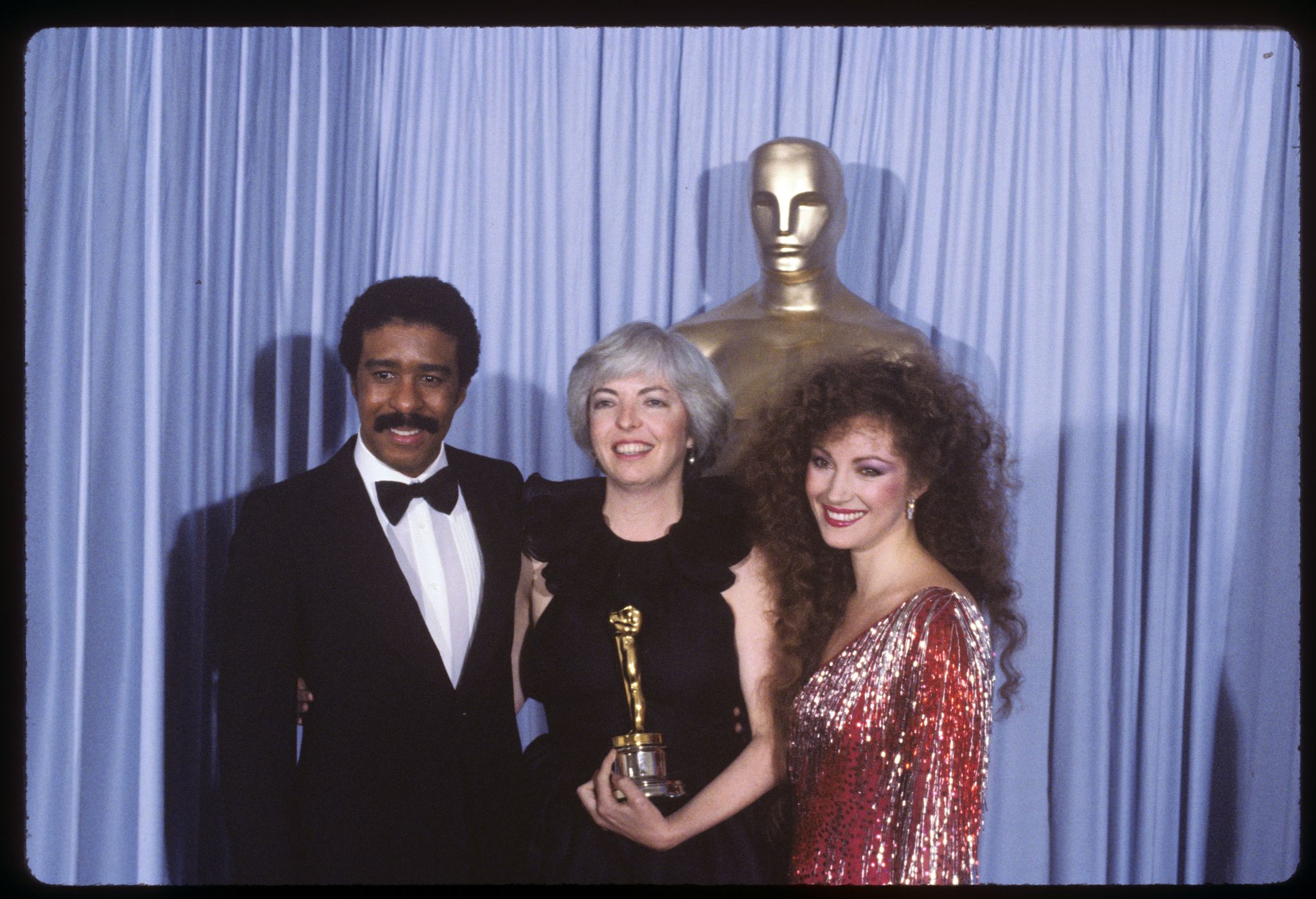 the 53rd annual academy awards backstage coverage airdate march 31, 1981 photo by abc photo archivesdisney general entertainment content via getty images thelma schoonmaker c, best film editing winner for raging bull with presenters richard pryor and jane seymour