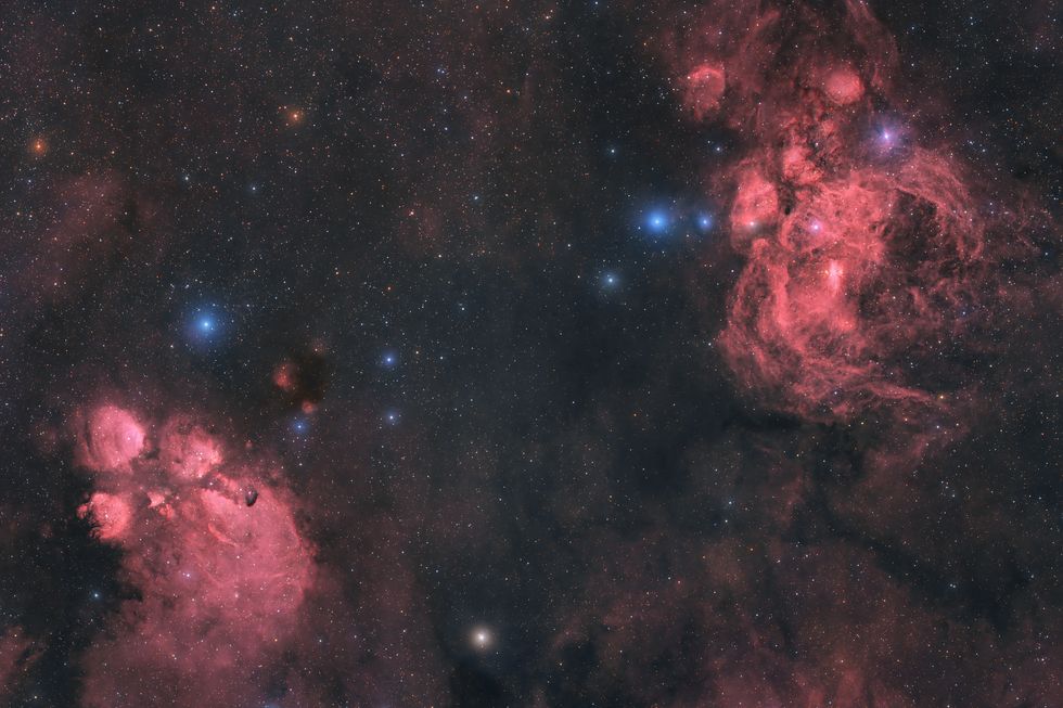 ngc 6334, colloquially known as the cat's paw nebula, bear claw nebula, or gum 64, is an emission nebula and star forming region located in the constellation scorpiusngc 6357 is a diffuse nebula near ngc 6334 the nebula contains many proto stars shielded by dark discs of gastaken at vallejos viewpoint, málaga andalusia south of spain