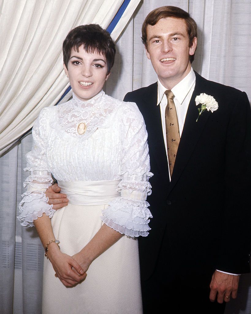 american actress liza minnelli with her first husband, australian born actor peter allen 1944   1992, at their wedding, 3rd march 1967 photo by silver screen collectiongetty images