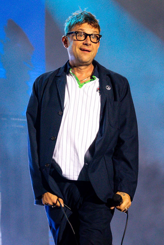 lucca, italy 20230722 damon albarn of blur rock band performs live at lucca summer festival in lucca photo by mairo cinquettisopa imageslightrocket via getty images