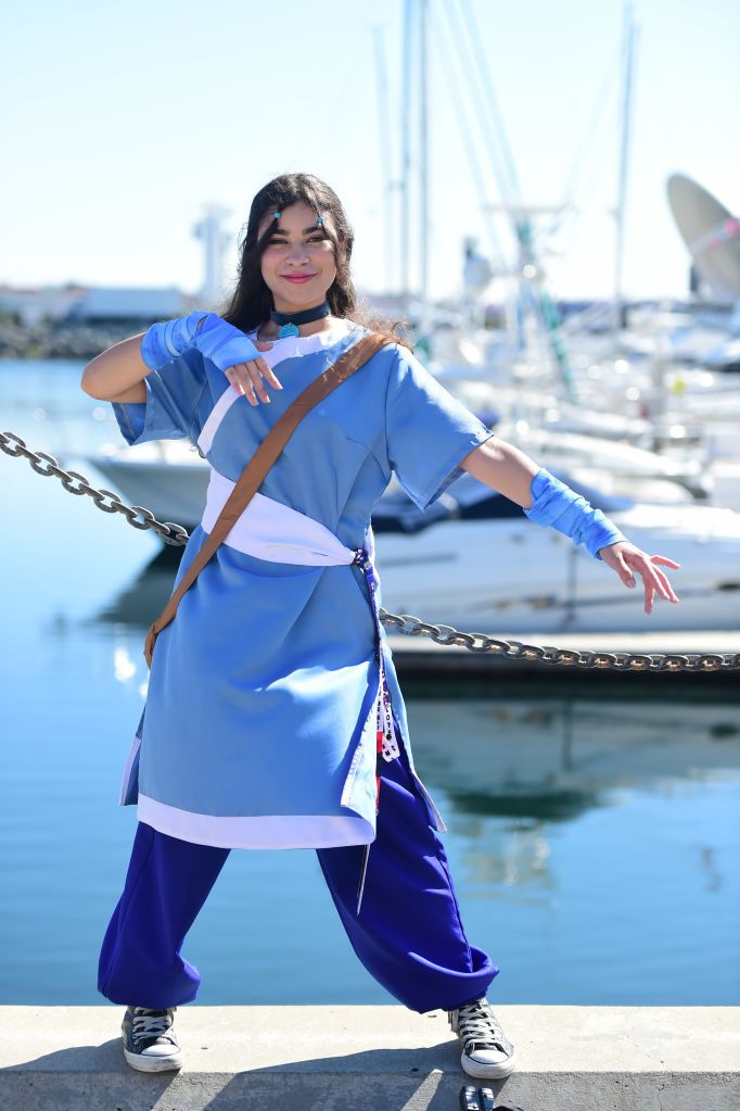 cosplayer dresses as katara from avatar