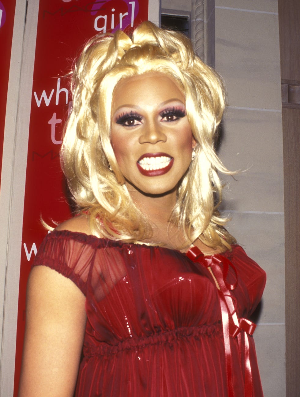 performer rupaul attends the press conference to announce rupaul as mac cosmetics first face of mac on march 1, 1995 at henri bendel in new york city, new york photo by ron galella, ltdron galella collection via getty images