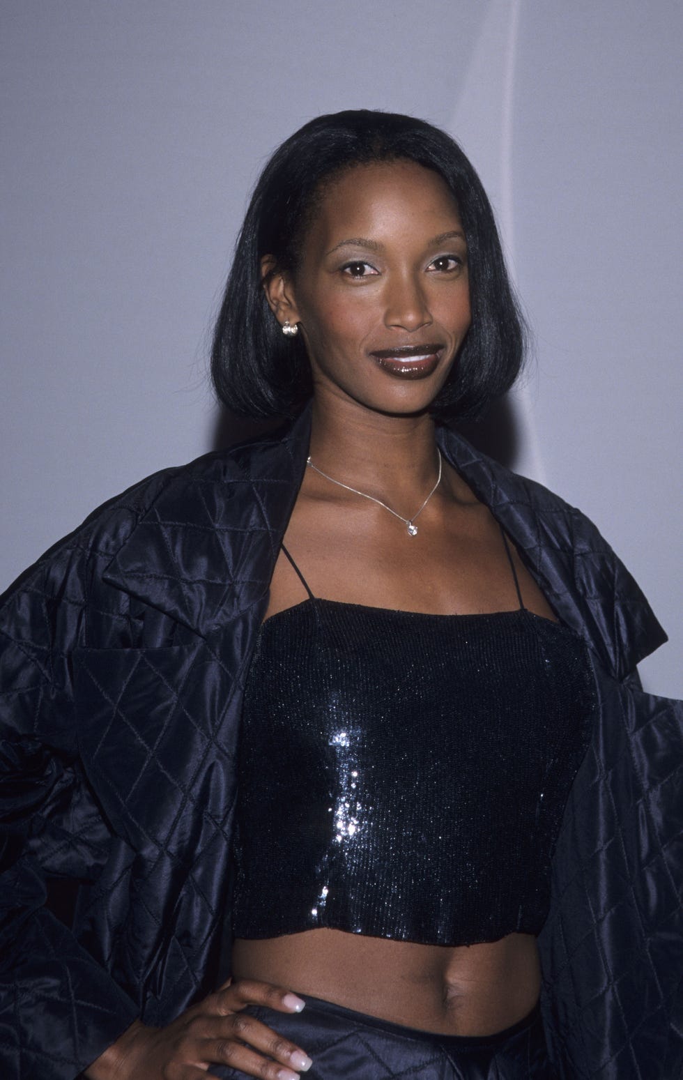 model beverly peele attends brite night whitney fundraising gala on march 9, 1999 at the whitney museum in new york city. (photo by ron galella, ltd./ron galella collection via getty images)
